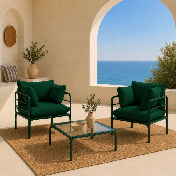Zestaw Wypoczynkowy Ogrodowy BELLANTI Venezia Deep Emerald 2os.